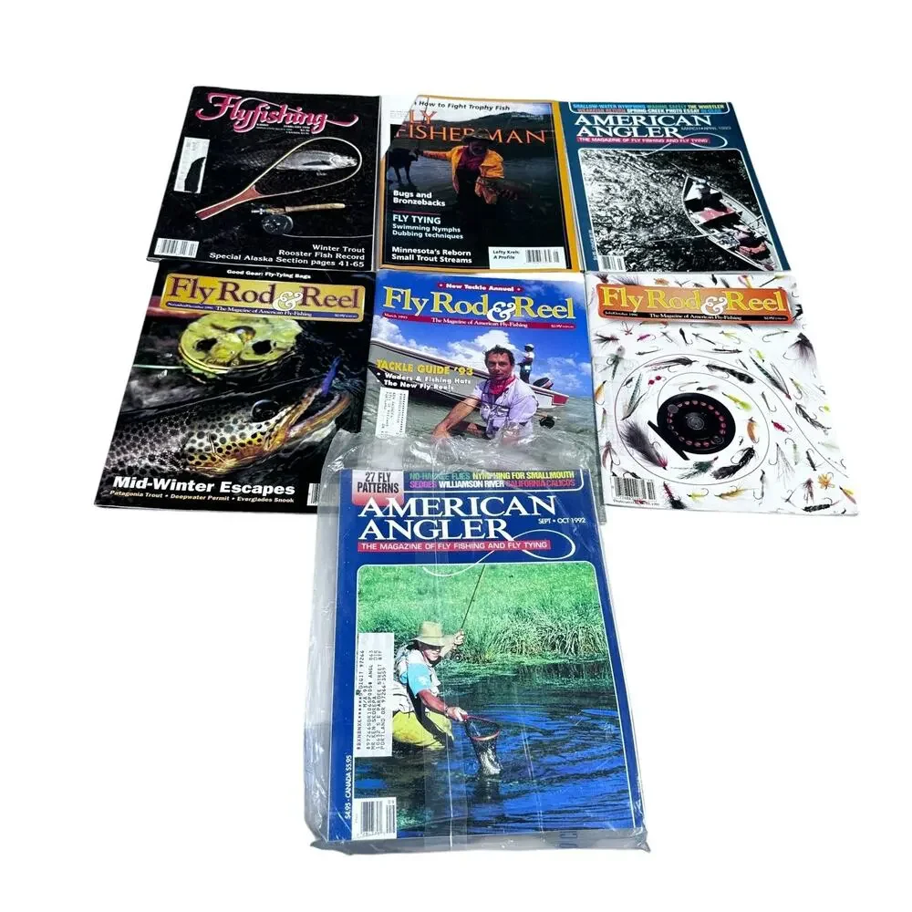 Lot of 7 Fishing Magazines 1990s - Fly Fishing